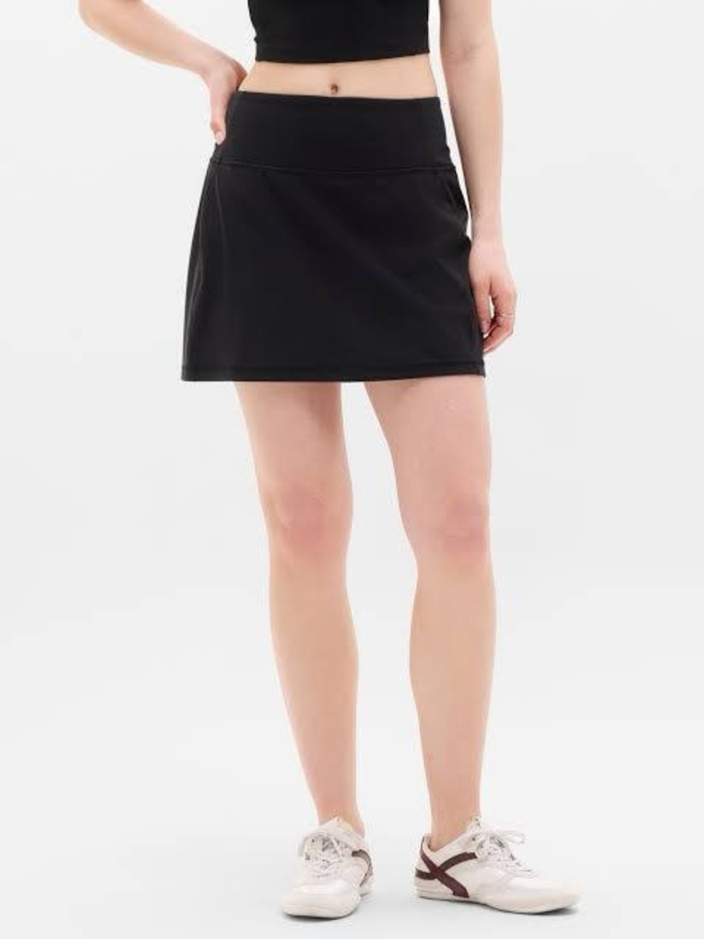 Athleta Black Fleece-Lined Cold Weather Mini Skirt